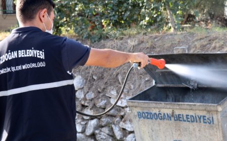 Bozdoğan Belediyesi'nden Düzenli Çöp Konteyneri Temizliği