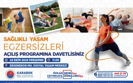 Karabük Belediyesi Sağlıklı Yaşam Egzersizlerine Başlıyor