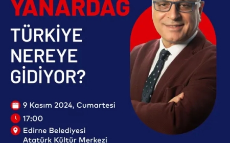 Gazeteci Merdan Yanardağ, “Türkiye Nereye Gidiyor?” Söyleşisiyle Edirne’de