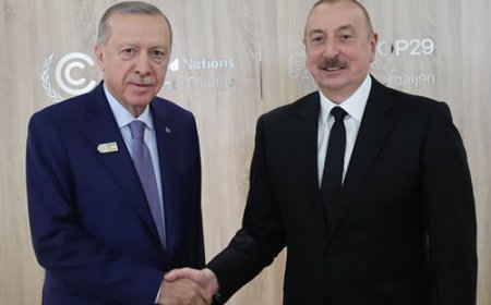 Cumhurbaşkanı Erdoğan, Azerbaycan Cumhurbaşkanı Aliyev ile Görüştü