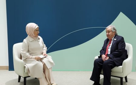 Emine Erdoğan, BM Genel Sekreteri Guterres ile Görüştü