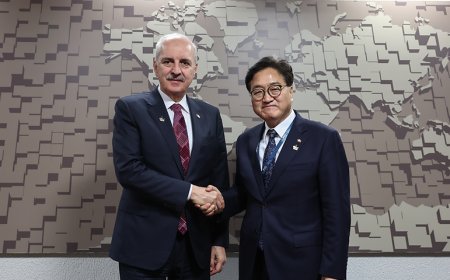 TBMM Başkanı Kurtulmuş, Kore Ulusal Meclisi Başkanı Woo Won-Shik ile Görüştü