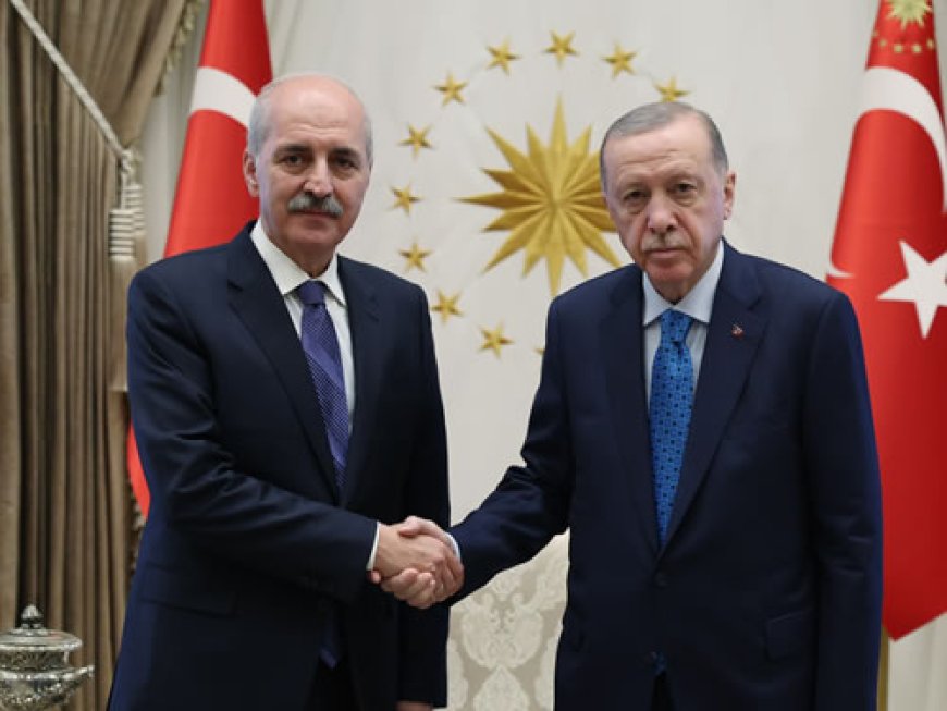 Cumhurbaşkanı Erdoğan, TBMM Başkanı Kurtulmuş’u Külliye’de Kabul Etti