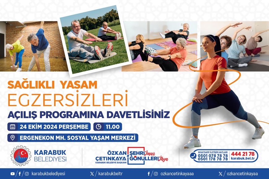 Karabük Belediyesi Sağlıklı Yaşam Egzersizlerine Başlıyor