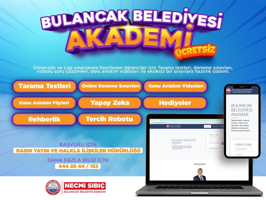 LGS ve Üniversite Sınavlarına Hazırlanan Gençlere Ücretsiz Online Destek