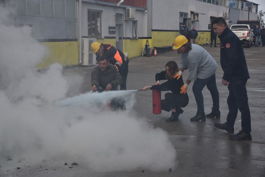 Atakum Belediyesi’nde Yangın Tatbikatı Gerçekleştirildi