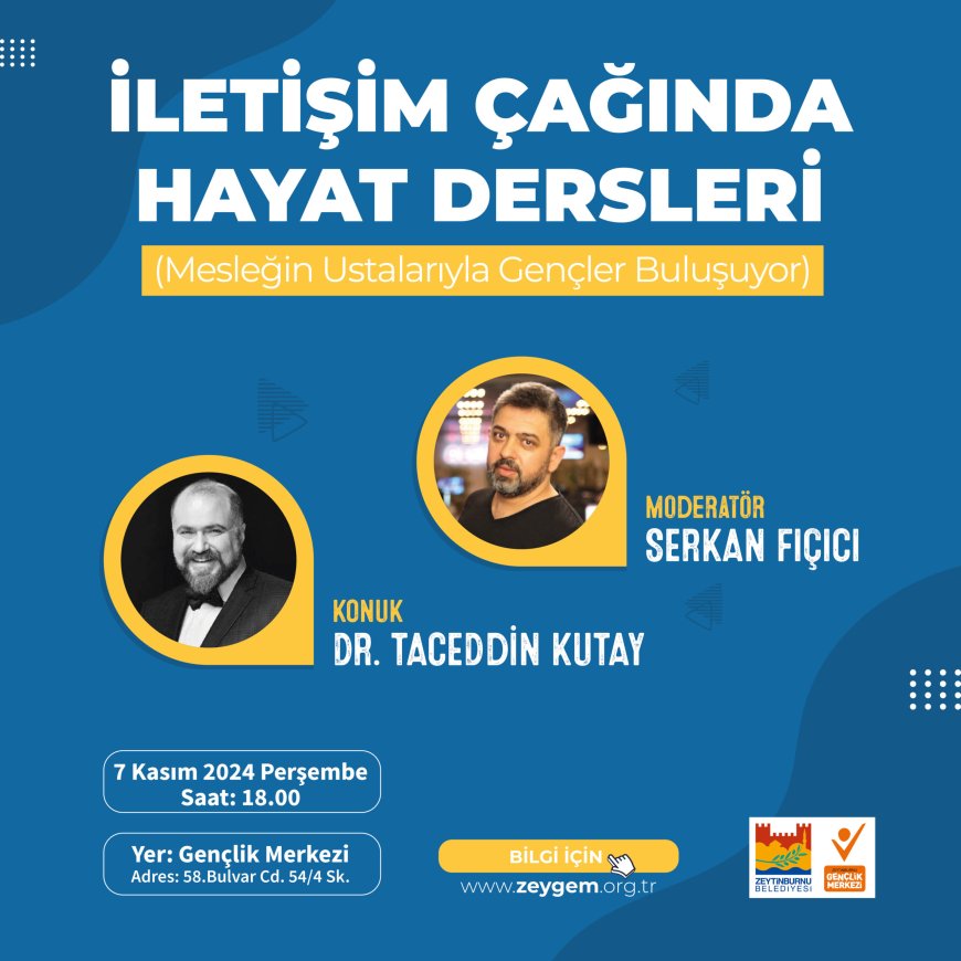 Zeytinburnu Gençlik Merkezi’nden “İletişim Çağında Hayat Dersleri” Seminerleri