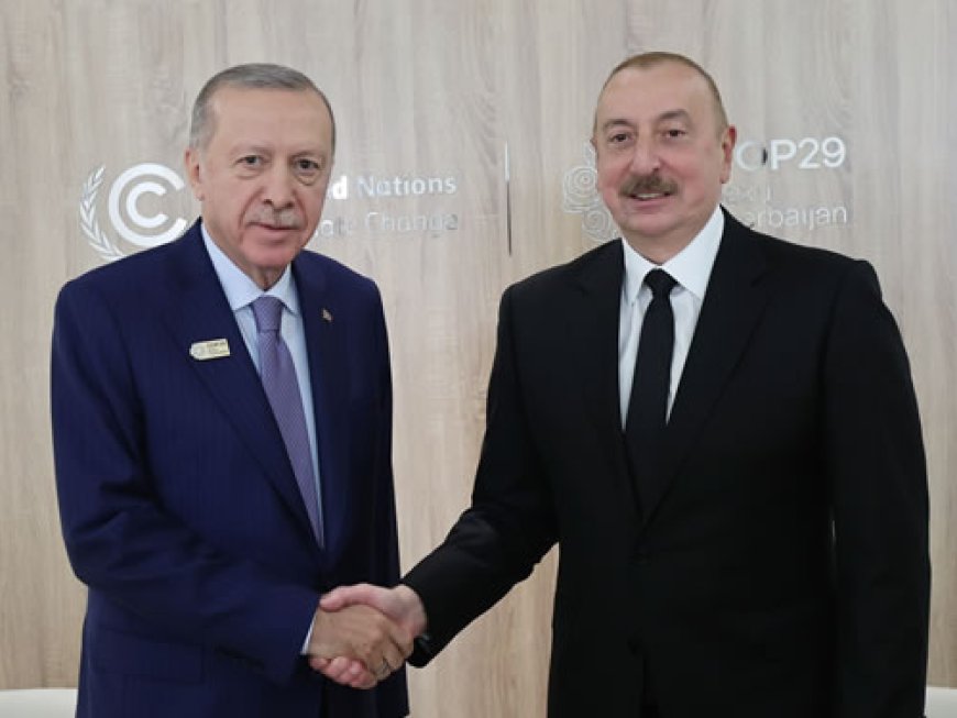 Cumhurbaşkanı Erdoğan, Azerbaycan Cumhurbaşkanı Aliyev ile Görüştü