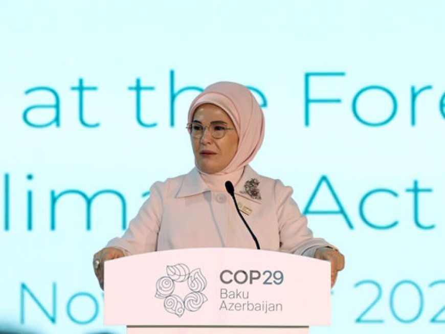 Emine Erdoğan, COP29’da İklim Gönüllüsü Gençlerle Bir Araya Geldi