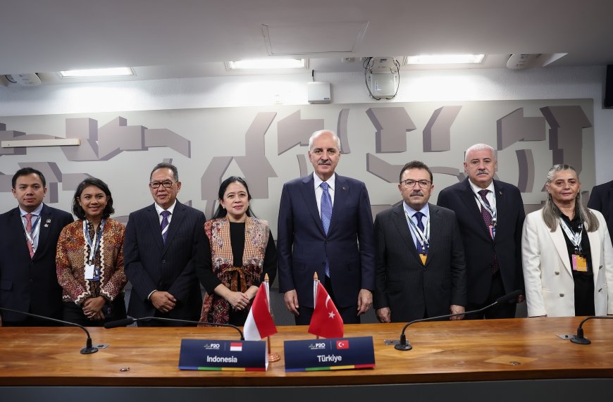 TBMM Başkanı Kurtulmuş, Endonezya Temsilciler Meclisi Başkanı Maharani ile Görüştü