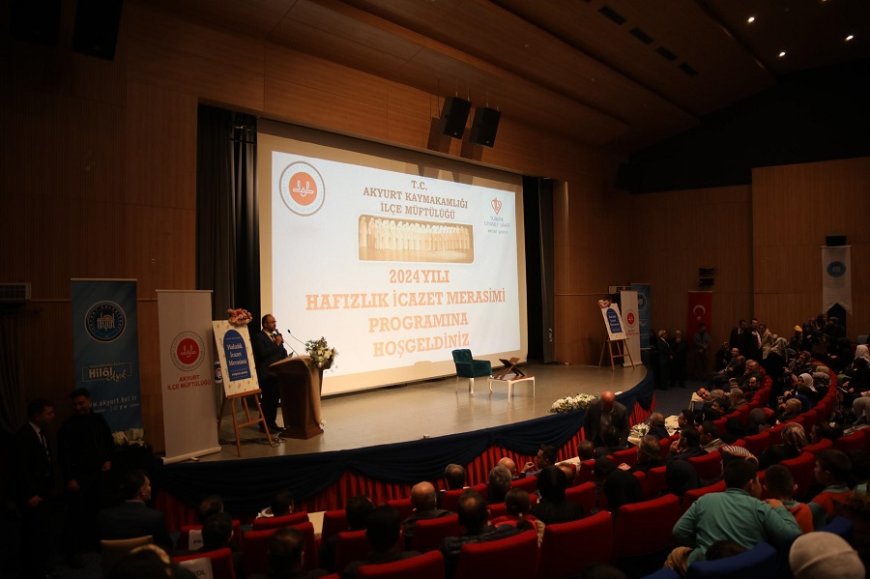 Akyurt Kaymakamı Mehmet Tunç Hafızlık İcazet Merasimine Katıldı