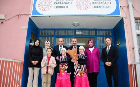 Hasan Uygun, Tonya Karaağaçlı Okulu’nda Etkinliklere Katıldı