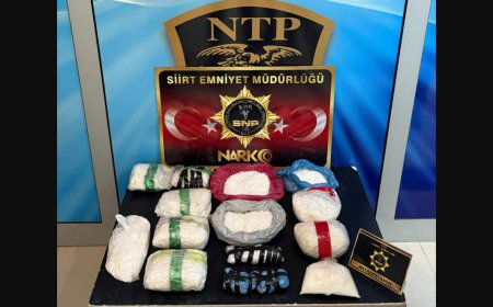 Siirt'te 8 Kilo 400 Gram Uyuşturucu Ele Geçirildi