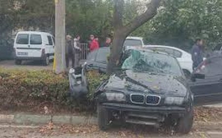 Kartal’da Kontrolden Çıkan Araç Ağaca Çarptı: 2 Yaralı