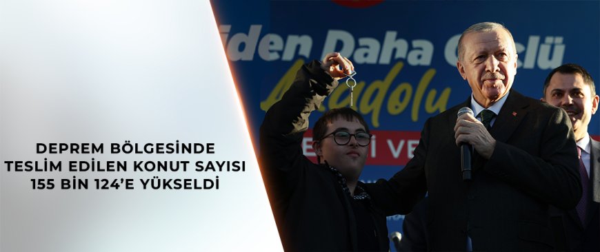 Deprem Bölgesinde Teslim Edilen Konut Sayısı 155 Bin 124’e Yükseldi