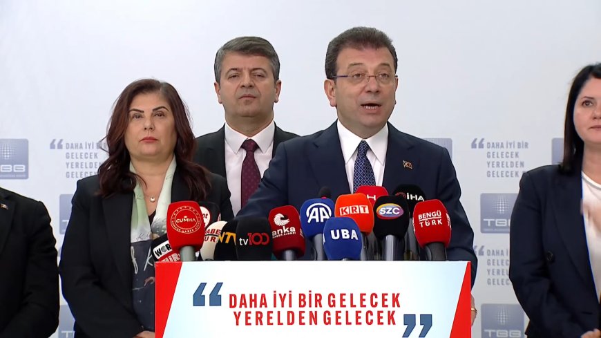 Ekrem İmamoğlu: 'Demokrasiye Gölge Düşüren Uygulamaları Reddediyoruz'