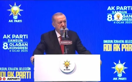 AK Parti Samsun 8. Olağan İl Kongresi: Erdoğan’dan 'Hizmet Siyaseti' Vurgusu
