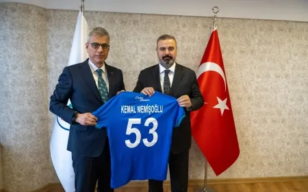 Sağlık Bakanı Prof. Dr. Kemal Memişoğlu’na Anlamlı Hediye: Atmaca Figürü ve Yeşil-Mavi Forma