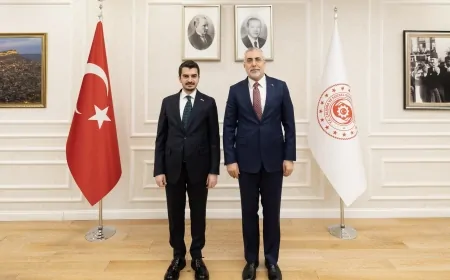 Çalışma ve Sosyal Güvenlik Bakanı Vedat Işıkhan, Çankaya Belediye Başkanı Hüseyin Can Güner’i Kabul Etti