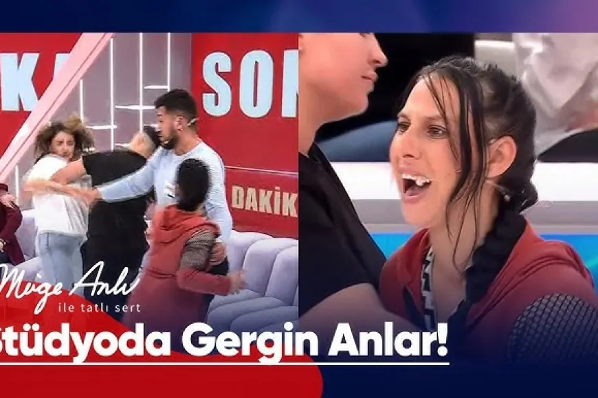 Canlı Yayında Gergin Anlar: Eşini Bulmaya Gelen Kadınlar Birbirine Girdi