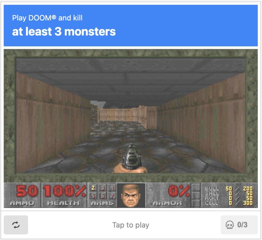 DOOM, CAPTCHA Testine Entegre Edildi: 3 Canavar Öldür ve Geç!