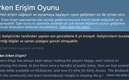 Steam'den Yeni Özellik: Erken Erişim Oyunları İçin Güncelleme Uyarısı