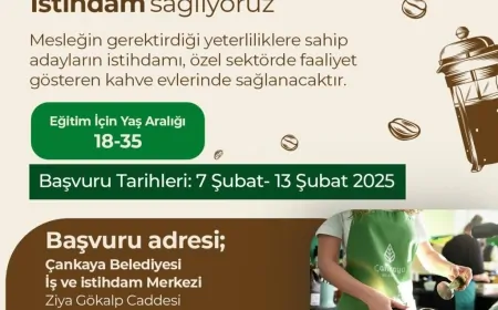 Çankaya Belediyesi'nden İstihdam Garantili Barista Eğitimi