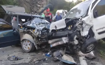 Trabzon’da kaza yapan sürücü, gömüldüğü kardan mucizevi şekilde kurtarıldı!