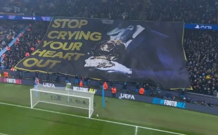 Şampiyonlar Ligi'nde Nefes Kesen Gece! Manchester City - Real Madrid Maçına Olay Pankart Damga Vurdu