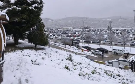 Kocaeli'de Kar Yağışı Başladı! Hava Sıcaklıkları Sıfırın Altında