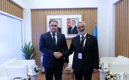 MKE GENEL MÜDÜRÜ İLHAMI KELEŞ VE AZERBAYCAN SAVUNMA SANAYİİ BAKANI VUGAR MUSTAFAYEV: 'İKİ DEVLET, TEK MİLLET' RUHUYLA SAVUNMA İŞ BİRLİĞİ