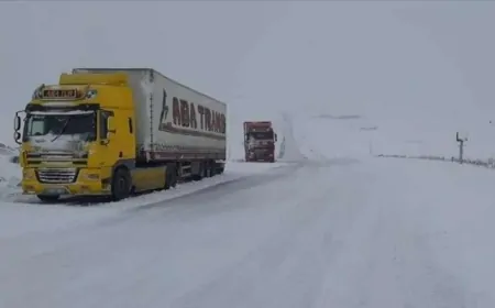 Yoğun Kar Yağışı Nedeniyle 6 İlde Ağır Taşıtlara Geçiş Yasağı
