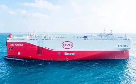 BYD'nin 9200 Araç Kapasiteli Dev Gemisi Shenzen Denize İndi