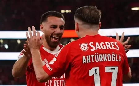 Kerem Aktürkoğlu ve Orkun Kökçü'den kritik goller! Benfica turladı