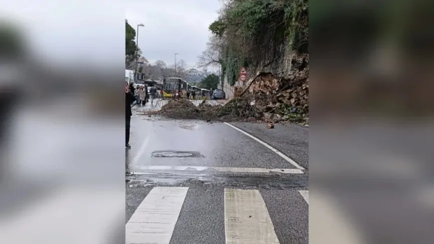 Üsküdar’da Heyelan! Küçüksu Yolu Trafiğe Kapandı