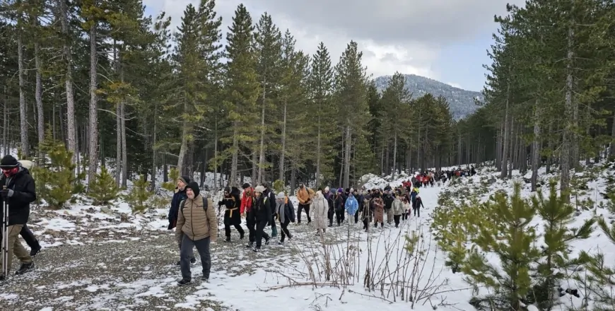 Anamas Dağı'nda 237 Doğa Tutkunu Kar Yürüyüşü Gerçekleştirdi