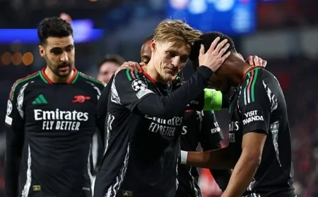 Arsenal, Şampiyonlar Ligi'nde PSV'yi 7-1'le geçerek tarih yazdı!