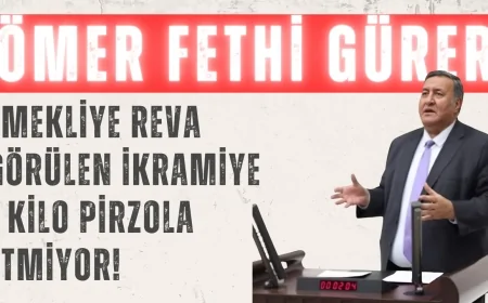 CHP’li Ömer Fethi Gürer: ‘Emekliye reva görülen ikramiye 1 kilo pirzola etmiyor!’
