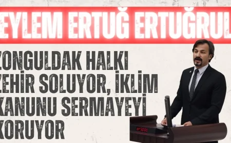 CHP’li Eylem Ertuğrul: ‘Zonguldak halkı zehir soluyor, iklim kanunu sermayeyi koruyor!’