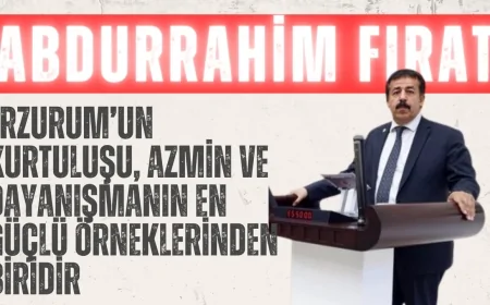 AK Parti’li Abdurrahim Fırat: ‘Erzurum’un kurtuluşu, azmin ve dayanışmanın en güçlü örneklerinden biridir’