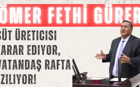 CHP’li Ömer Fethi Gürer: ‘Süt üreticisi zarar ediyor, vatandaş rafta eziliyor!’