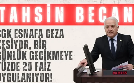 CHP’li Tahsin Becan: ‘SGK esnafa ceza kesiyor, bir günlük gecikmeye yüzde 20 faiz uygulanıyor!’