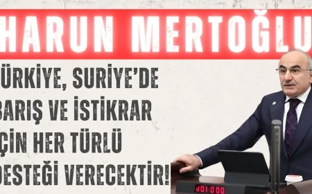 AK Partili Harun Mertoğlu: ‘Türkiye, Suriye’de barış ve istikrar için her türlü desteği verecektir!’