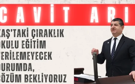 CHP’li Cavit Arı: ‘Kaş’taki çıraklık okulu eğitim verilemeyecek durumda, çözüm bekliyoruz’