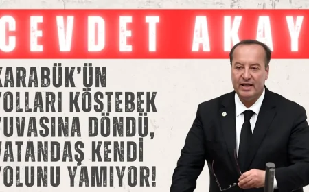 CHP’li Cevdet Akay: ‘Karabük’ün yolları köstebek yuvasına döndü, vatandaş kendi yolunu yamıyor!’
