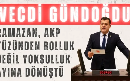 CHP’li Vecdi Gündoğdu: ‘Ramazan, AKP yüzünden bolluk değil yoksulluk ayına dönüştü’