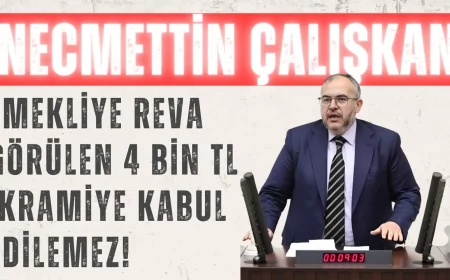 Saadet Partili Necmettin Çalışkan: ‘Emekliye reva görülen 4 bin TL ikramiye kabul edilemez!’