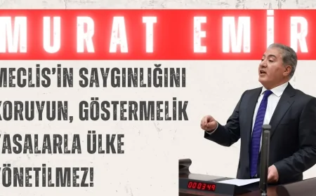 CHP’li Murat Emir: ‘Meclis’in saygınlığını koruyun, göstermelik yasalarla ülke yönetilmez!’