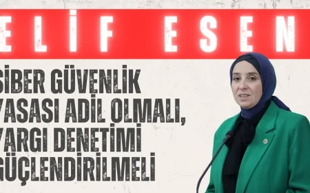 DEVA Partili Elif Esen: ‘Siber güvenlik yasası adil olmalı, yargı denetimi güçlendirilmeli’