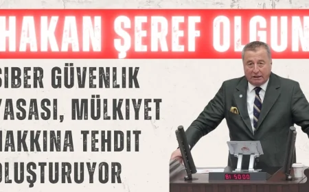 İYİ Partili Hakan Şeref Olgun: ‘Siber Güvenlik Yasası, mülkiyet hakkına tehdit oluşturuyor’